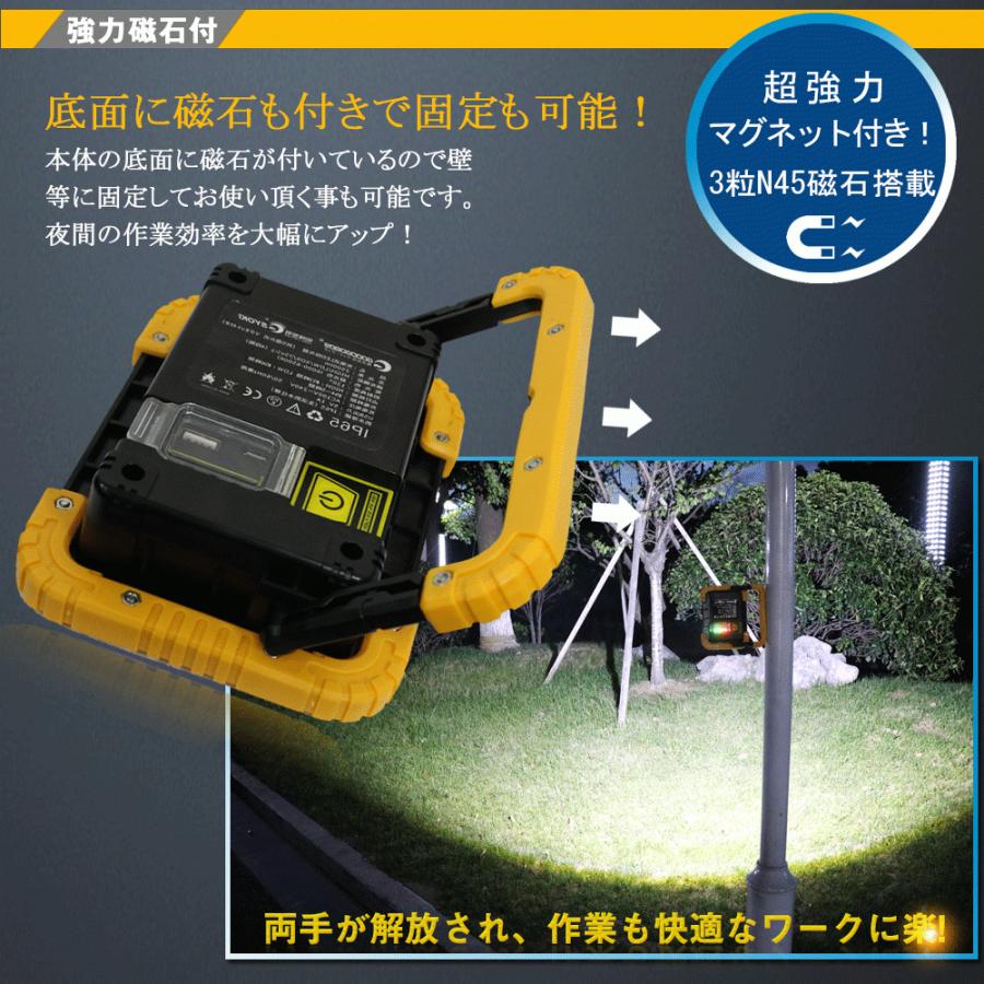 【期間限定】 GOODGOODS Yahoo 店実用新案登録 一年保証 充電式 LED投光器 20W 2500lm IP65 防水 防災 停電