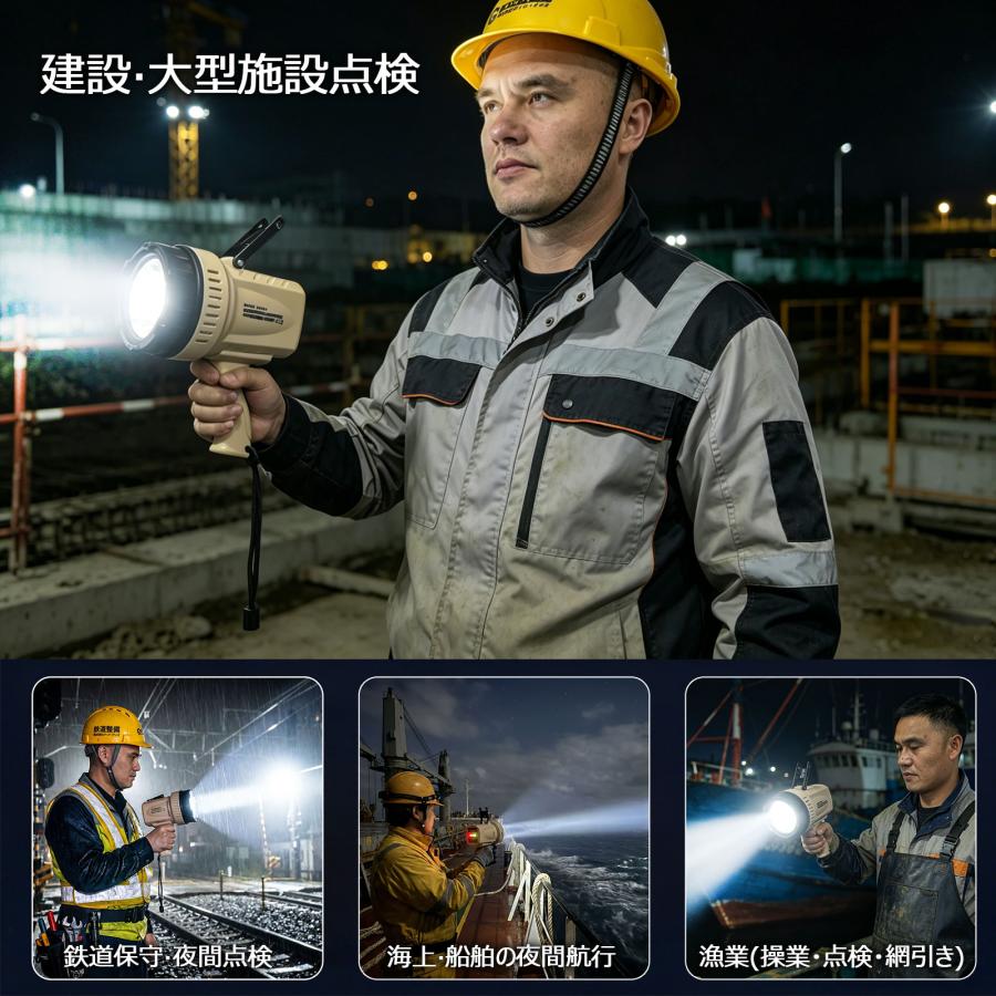 GOODGOODS（グッド・グッズ） サーチライト 作業灯 1500m遠距離照射