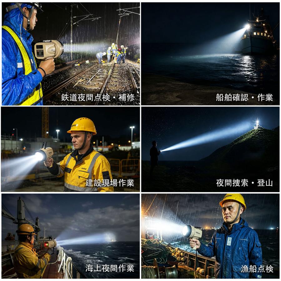 GOODGOODS（グッド・グッズ） サーチライト 作業灯 1500m遠距離照射