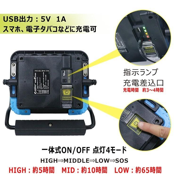 GOODGOODS（グッド・グッズ） GOODGOODS 6個セット LED作業灯 充電式