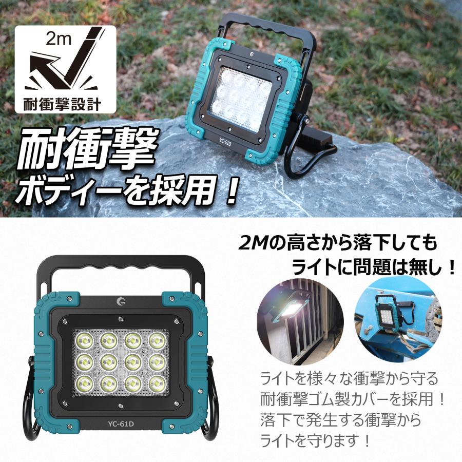 GOODGOODS（グッド・グッズ） LED投光器 明るい 60W 6000lm 昼光色 LED