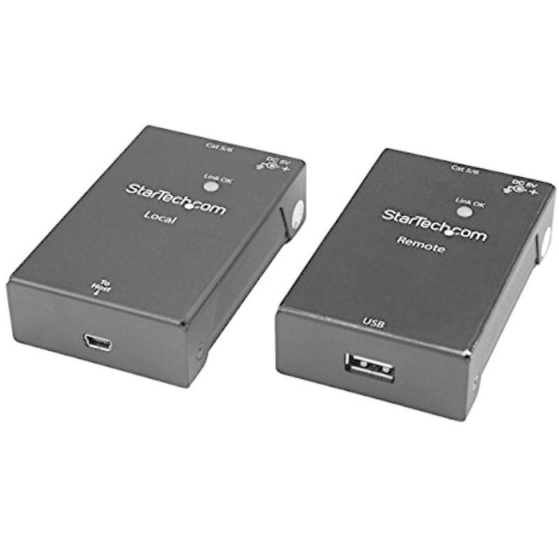 StarTech.com Cat5/Cat6接続1ポートUSB 2.0エクステンダー(延長器) 最大50m USB2001EXTV