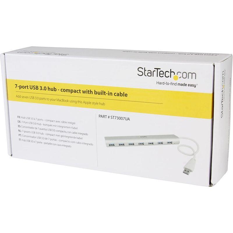 新販売センター StarTech.com 7ポート USB 3.0ハブ(ケーブル一体型) シルバー ST73007UA