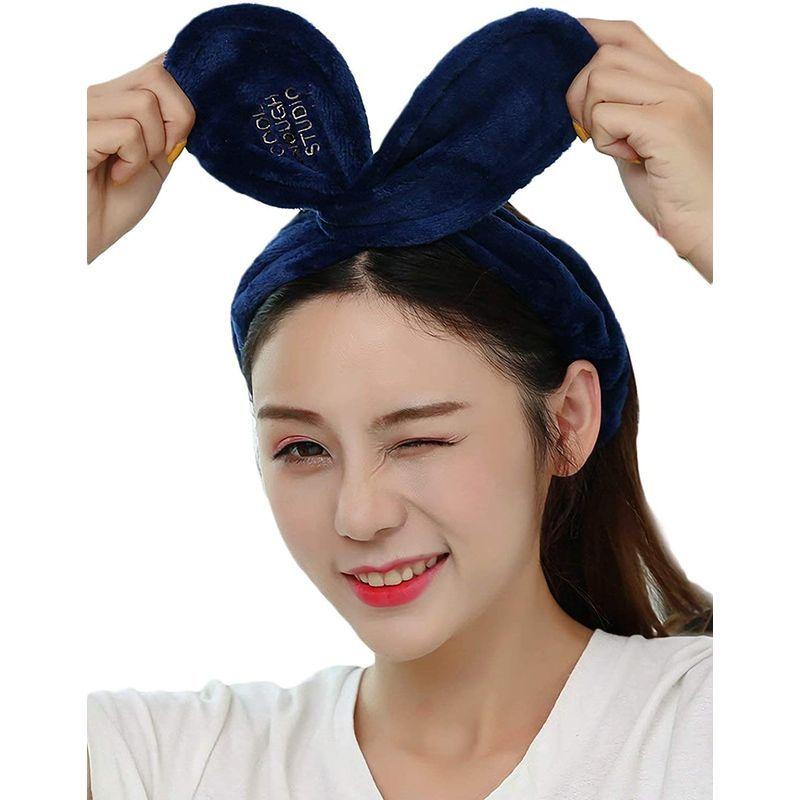 アズルテ うさ耳 ヘア バンド レディース ファッション カチューム お風呂 洗顔 メイク 落とし 吸水 タオル 可愛い 髪の毛 タオル 人気が高い