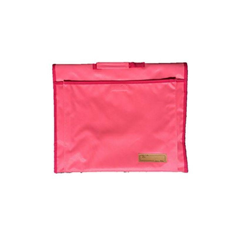 倉庫背もたれ式防災頭巾用ポケット付カバー ピンク 約34×42cm 90056