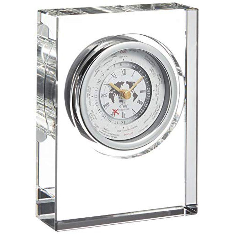 NARUMI(ナルミ) 時計 グラスワークス モノリス クリア 高さ18cm 世界時計 GW1000-11064