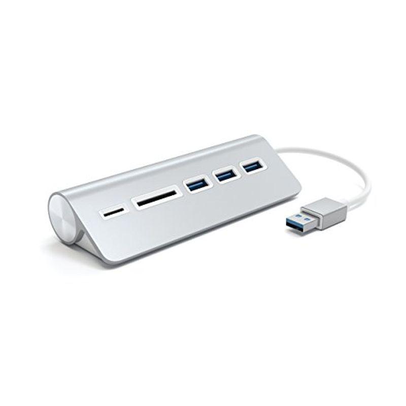 Satechi アルミニウム USB-A 3.0 ハブ＆カードリーダー MacBook Pro, MacBook, iMac, Surfac