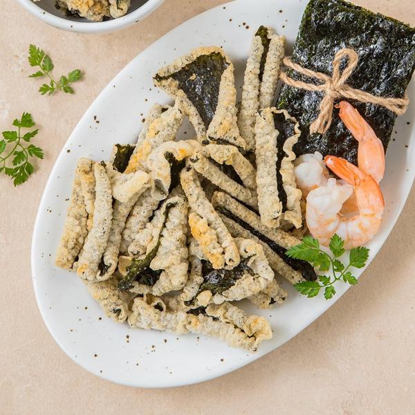 東遠] ヤンバン キムブガク えび味 / 50g エビブガク 海老のり天 のりブガク 海苔揚げ サクサクした食感の海苔天 韓国海苔 ...