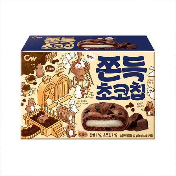 CW] チョンウ もちもちチョコチップ/90g(5個入)餅クッキー スナック
