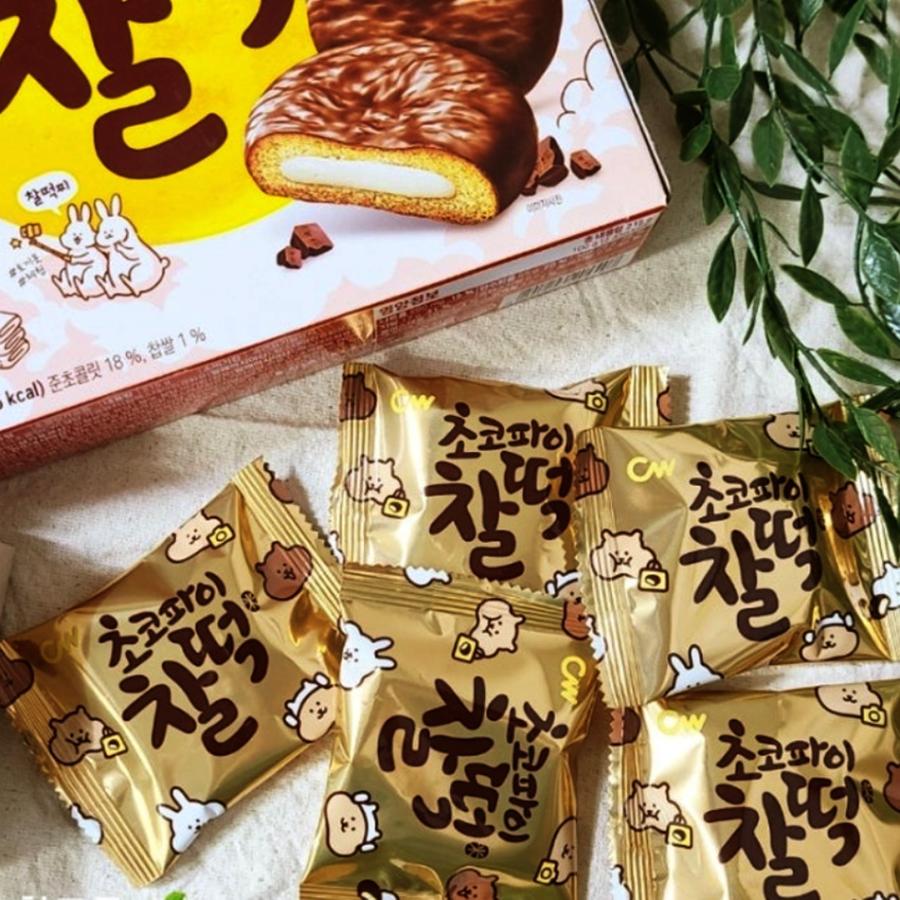 CW] チョンウ 餅チョコパイ / 215g(10個入) 餅チョコクッキー 韓国