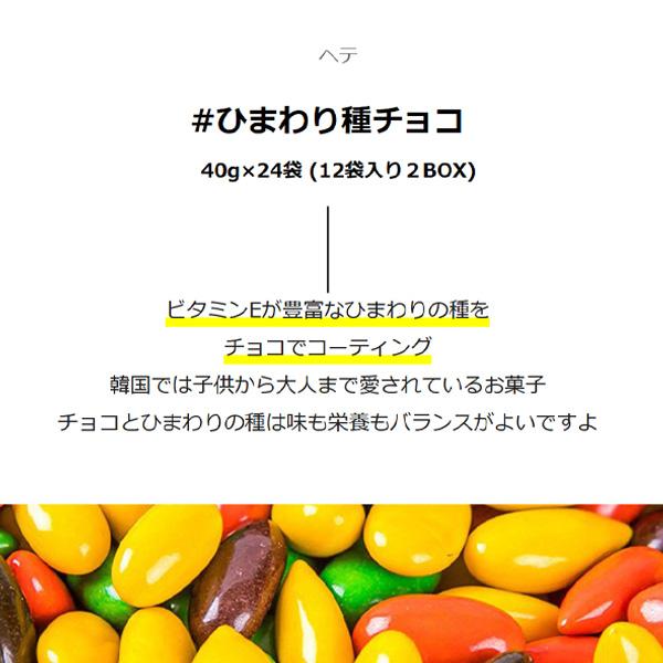 ヘテ] 40g×24個 / ひまわり種チョコ チョコレット 韓国お菓子 ひまわり