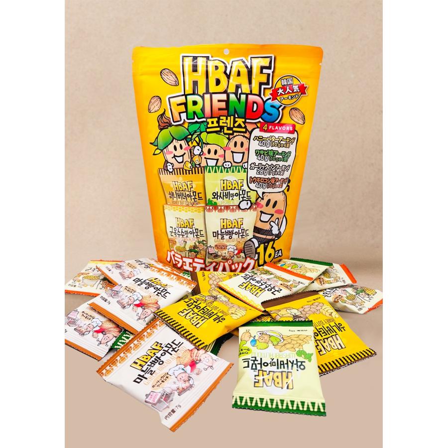 HBAF] ハニーバターアーモンド バラエティパック 4種類味 / 148g(16袋