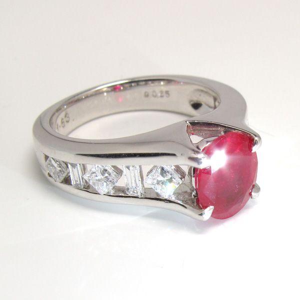 驚きの価格 ダイヤモンドリング 天然ルビー 1.63ct 大粒 ルビー指輪 0.65ct 30代 40代 妻 プレゼント 女性 結婚記念日