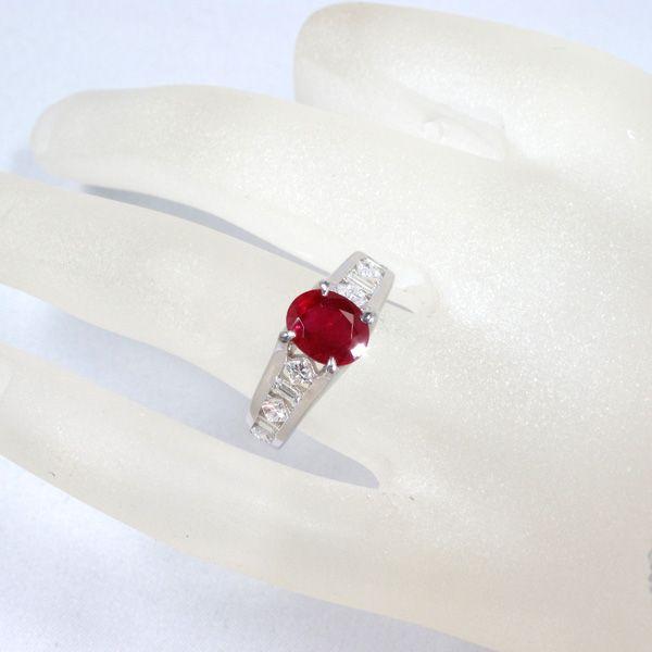 数量限定 大粒 天然 ルビー リング 指輪 一粒 プラチナ ジュエリー