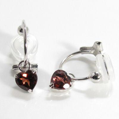 ハートイヤリング アメジスト K10PG ピンクゴールド ガーネット K10WG  