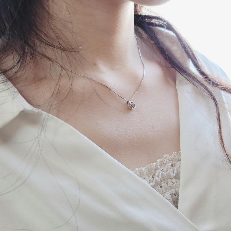 スイートテンダイヤモンド ピンクゴールドネックレス 結婚10年目 