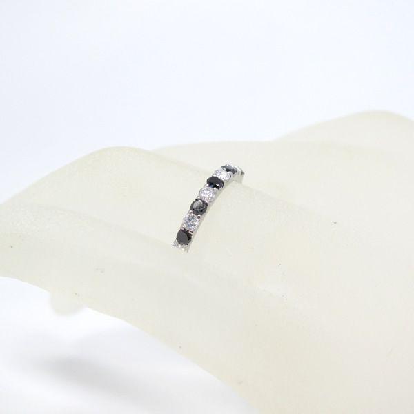 プラチナ✨ハート❤️キューダイヤ✖️ブラックダイヤ0.5ct✨ハーフエタニティリング プラチナ✨ハート❤️キューダイヤ✖️ブラックダイヤ0.5ct✨ハーフ