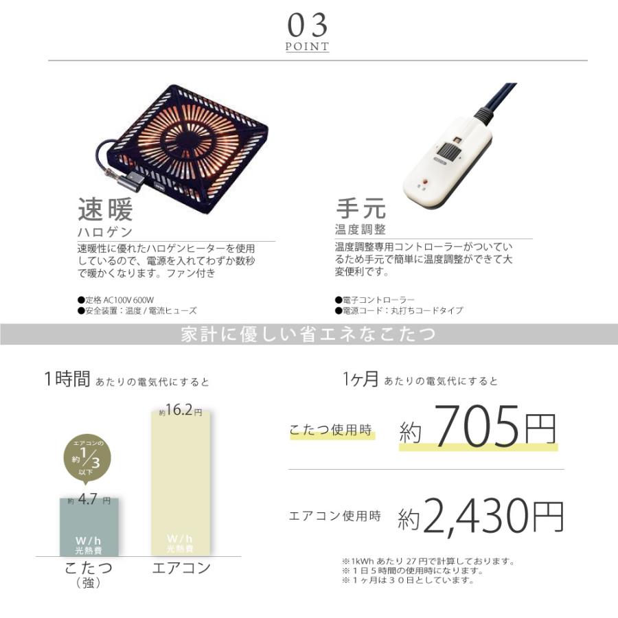 GOOD LIFE INTERIOR こたつ 円形こたつ テーブル コタツ 丸型 85cm