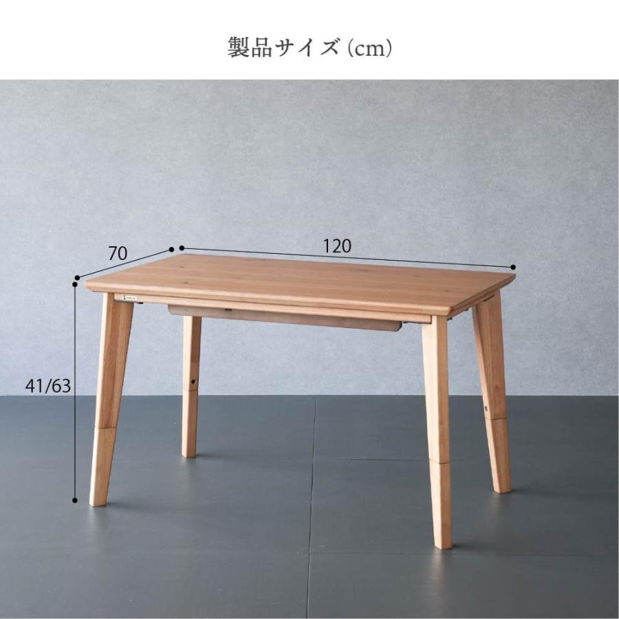 GOOD LIFE INTERIOR こたつ テーブル ハイタイプ 長方形 120×70cm 単品