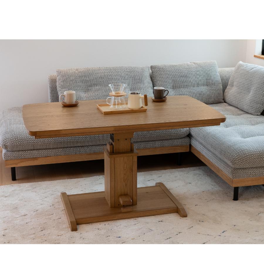 木製 こたつ 昇降式 GOOD LIFE INTERIOR 昇降式こたつ テーブル 長方形 120×70cm 高さ59