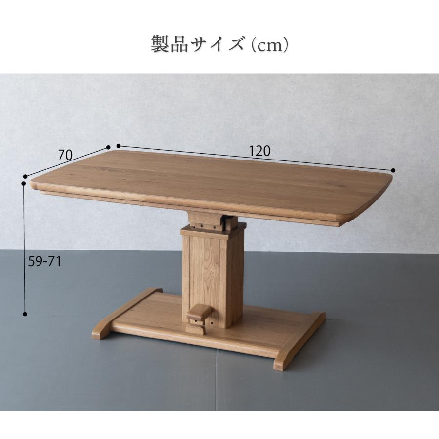 GOOD LIFE INTERIOR 昇降式こたつ テーブル 長方形 120×70cm 高さ59
