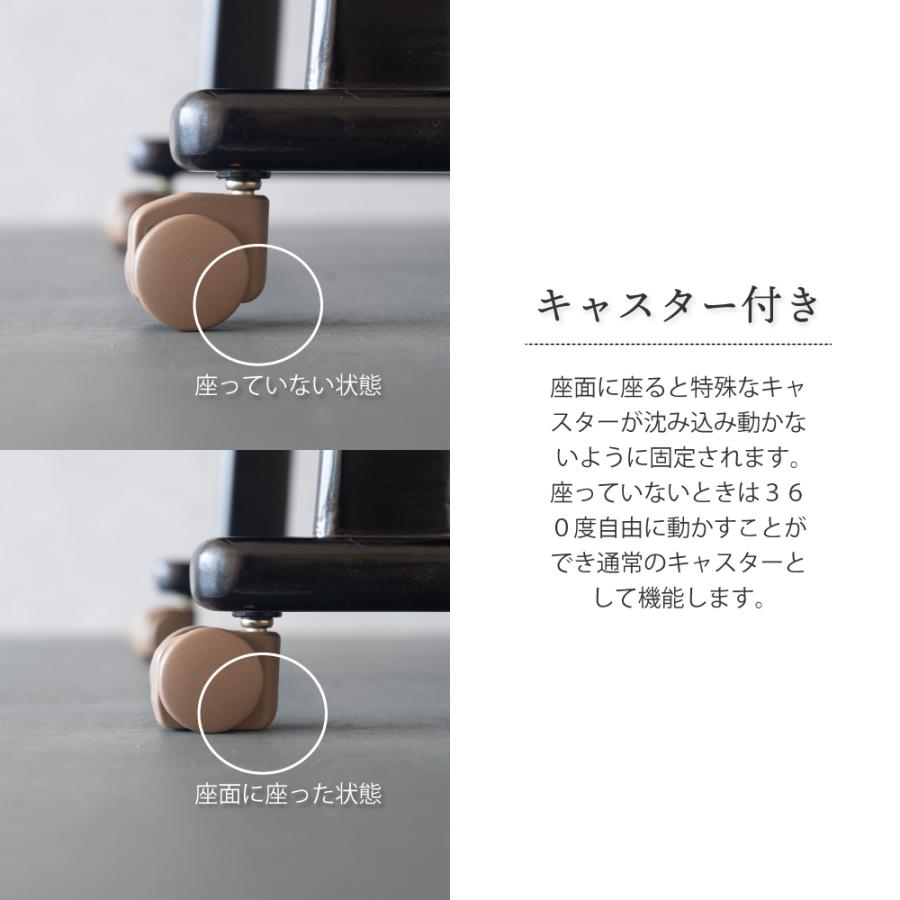 GOOD LIFE INTERIOR 高座椅子 リクライニングチェア キャスター付き 肘
