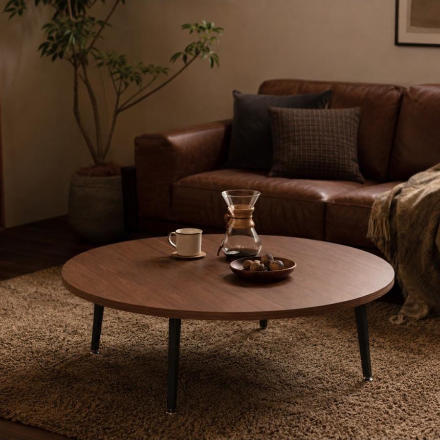 GOOD LIFE INTERIOR 座卓 円形 105cm ローテーブル ちゃぶ台 丸