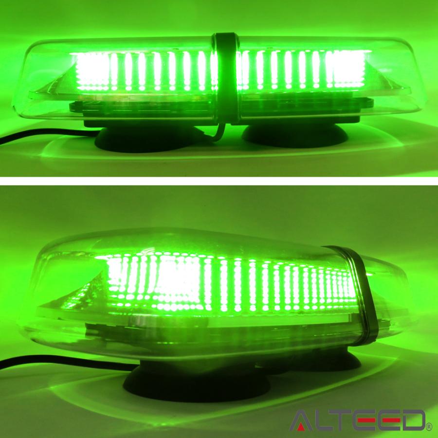 LED回転灯 高照度SMD5730×72発 反射ミラーボディ多重発光視覚 フラッシュライト パトランプ 12V24V兼用 黄緑色 ALTEEDアルティード｜goodlife｜02