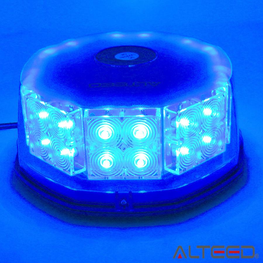 LED回転灯 青色有色カバー 八角型32LEDパトライトランプ フラッシュビーコン 12V24V兼用 ALTEEDアルティード｜goodlife｜02
