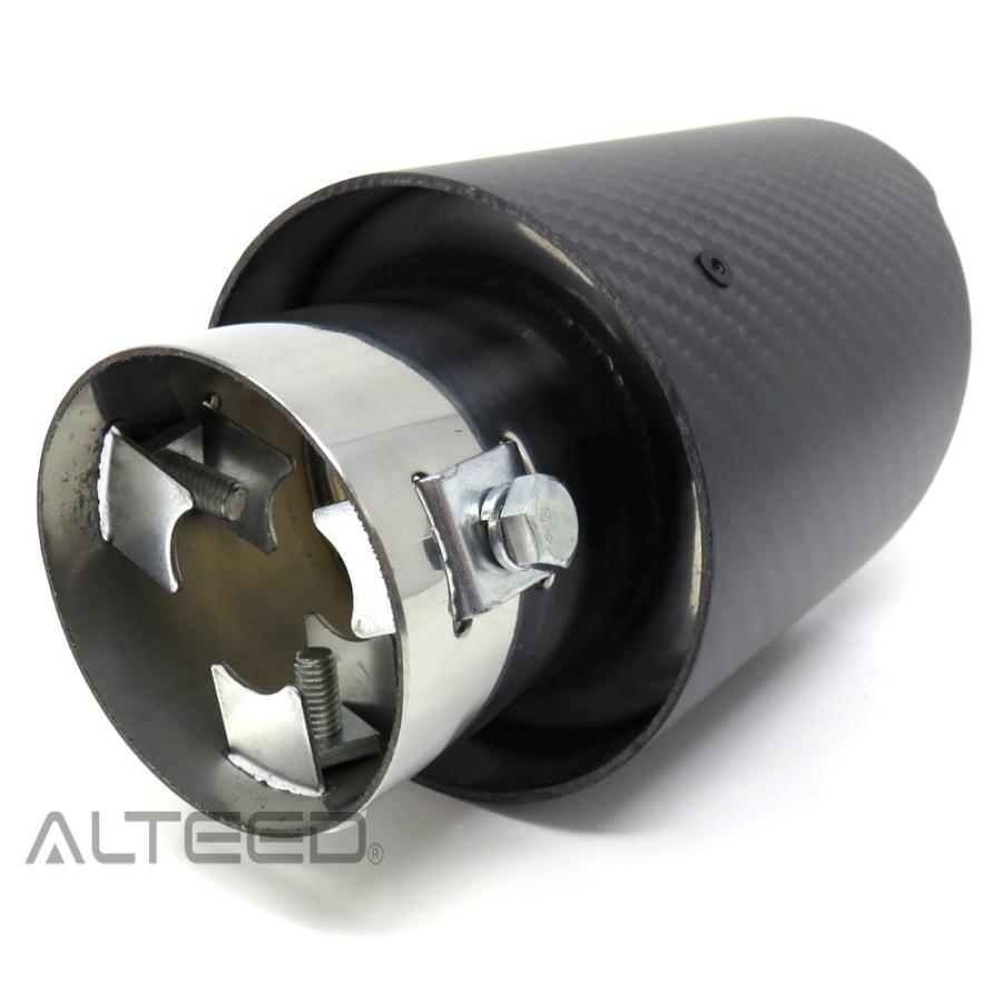 マフラーカッター カーボンデザインパネル&チタン焼入れデザイン オーバルストレートデュアル構造 |  | 03