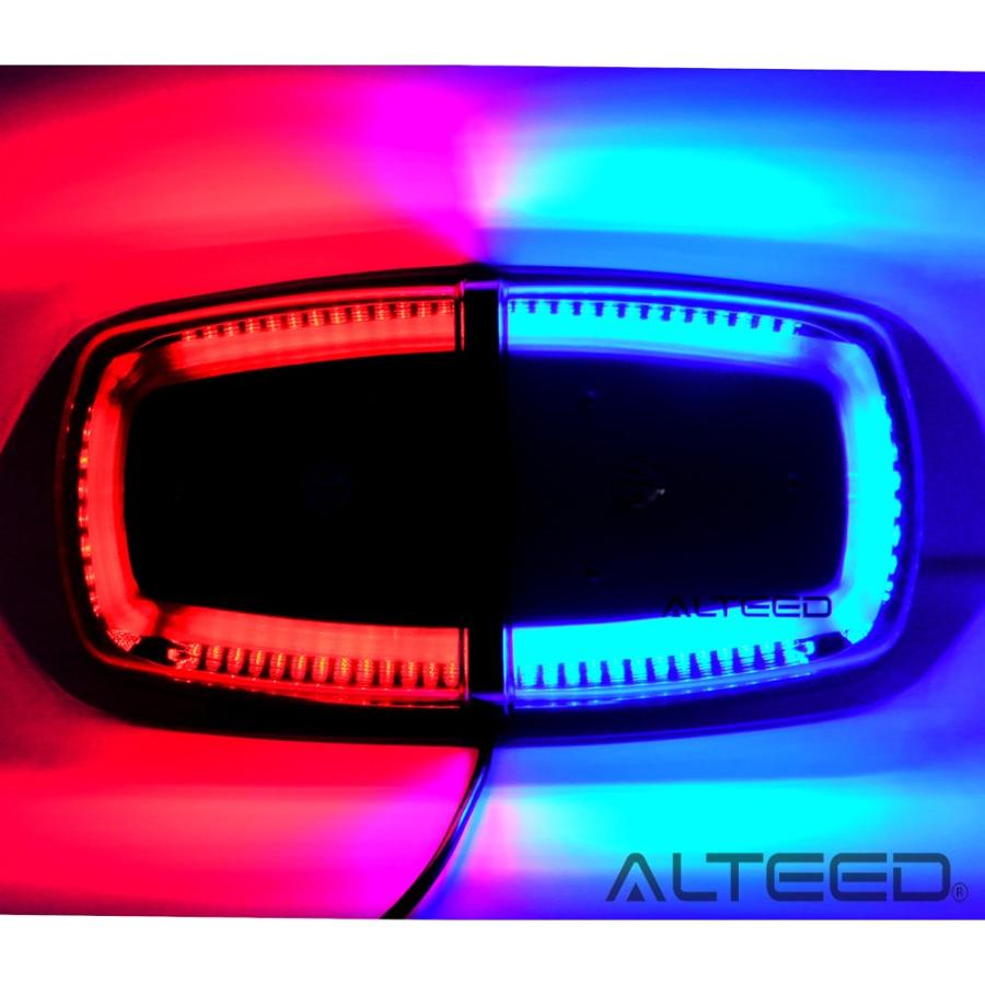 LED回転灯 高照度SMD5730×72発 反射ミラーボディ多重発光視覚 フラッシュライト パトランプ 12V24V兼用 赤青発光&赤色青色レンズカバー ALTEEDアルティード｜goodlife｜03