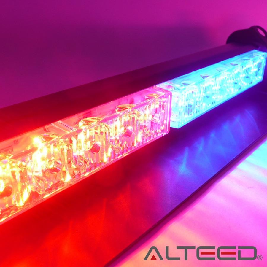 ALTEED（アルティード） LEDライトバー 赤色青色 12LED フラッシュ