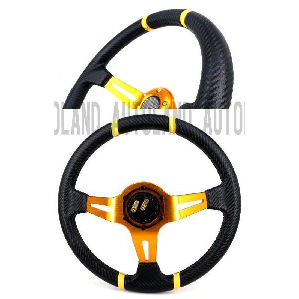 ALTEED（アルティード） ディープコーンステアリング 350φ 金スポーク