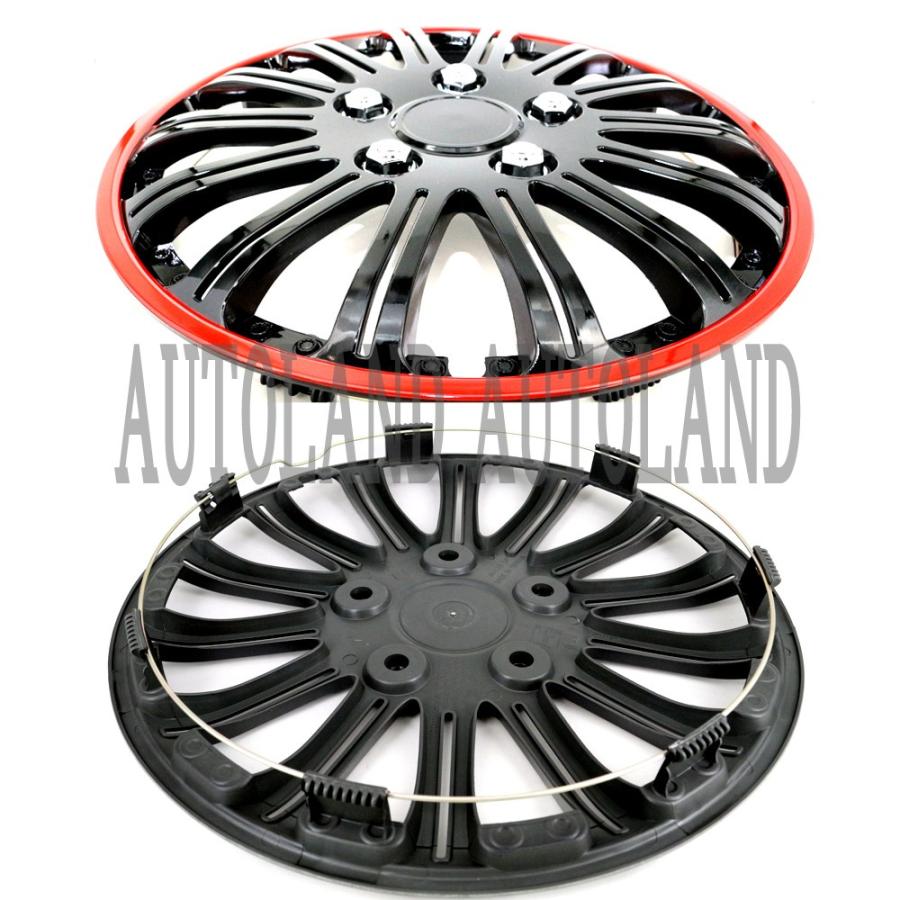 ホイールカバー 15インチ 黒赤 ホイールキャップ 汎用 4枚セット ブラックスポーク レッドリム :wh1red-15:オートランドTOKYO - 通販 - Yahoo!ショッピング ホイールカバー 15インチ 黒赤 ホイールキャップ 汎用 4枚セット ブラックスポーク レッドリム :wh1red-15:オートランドTOKYO - 通販 - Yahoo!ショッピング