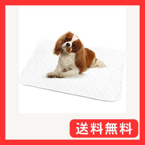 ペットシーツ 洗える 猫 犬用 おしっこパッド ペット用 トイレ下敷きマット 速乾 洗える 大判サイズ 多頭飼いに最適(ホワイトＭ 二枚セット) | 