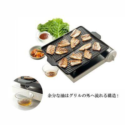 グリル 焼肉 焼き肉 プレート 角型 余分な油 落とす 溝付き 省スペース設計 フッ素樹脂塗装 おいしさ特選便ヘルシー焼肉グリル イシガキ 3562 I グットライフショップ ヤフー店 通販 Yahoo ショッピング