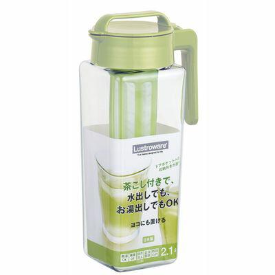 日本製 岩崎工業 タテヨコ・茶こし付スクエアピッチャー2.1 MC 冷水筒