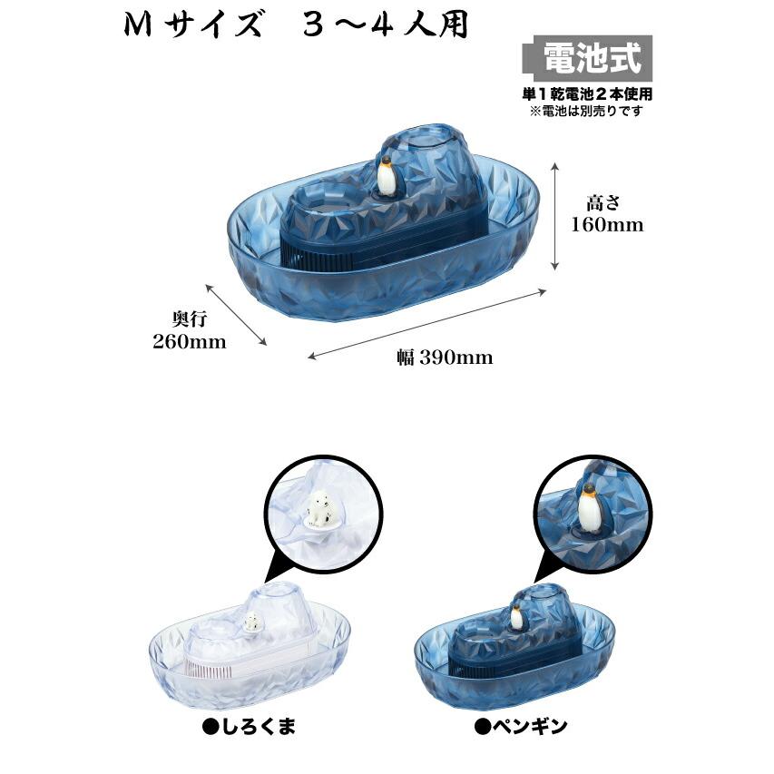 パール金属 そうめん流し器 流氷 電池式 Mサイズ 2~4人用 涼しクルクル