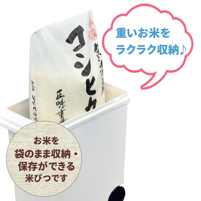 パール金属 日本製 袋のまま収納できるカラフルな米びつ 袋のまま収納