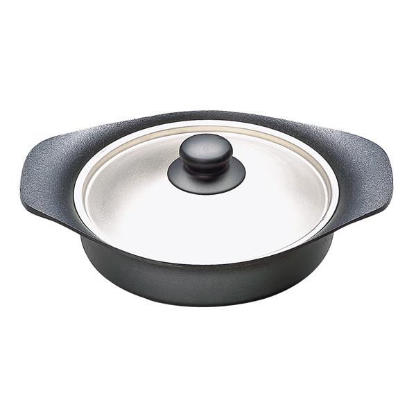 柳宗理 南部鉄鍋 浅型 22cm 鉄鋳物 南部鉄器 (ステンレス蓋付