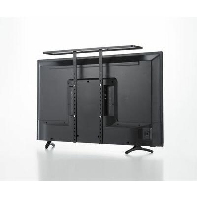 山崎実業 薄型テレビ上ラック スマート ブラック TV テレビ 上部 収納