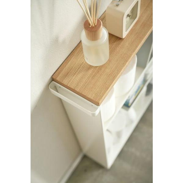 山崎実業 ハンドル付きスリムトイレラック タワー tower ホワイト HW