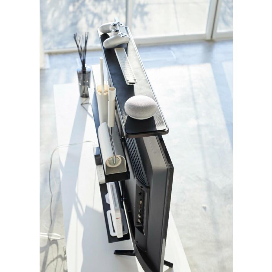 山崎実業 テレビ上&裏ラック スマート ワイド 3段 ブラック smart VESA