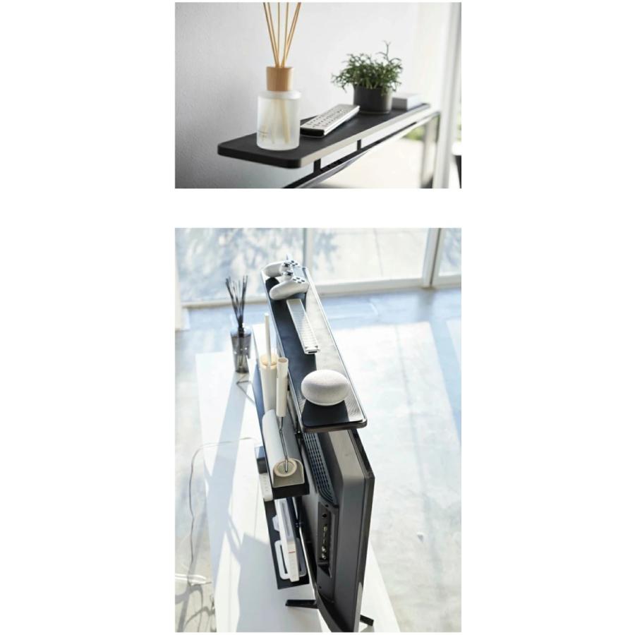 山崎実業 テレビ上&裏ラック スマート ワイド 3段 ブラック smart VESA