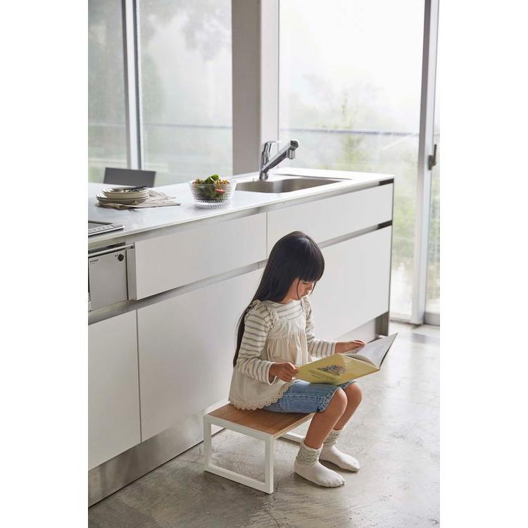 Amazon.co.jp: 山崎実業(Yamazaki) 踏み台 ホワイト 約W40XD28XH20cm