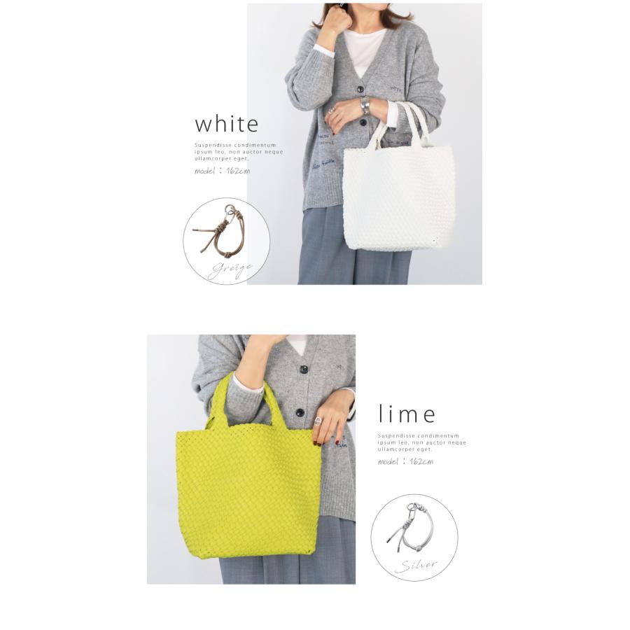 トートバッグ レディース 編み込み ハンドメイド 2way 大容量 フェイク