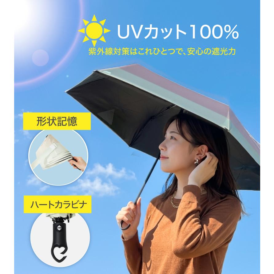 完全遮光】 日傘 折りたたみ 晴雨兼用 自動開閉 UVカット 100% 超軽量