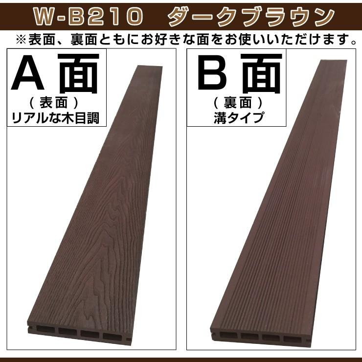 ウッドデッキ 人工木材 木目調 庭 diy おしゃれ デッキ材 リフォーム 150×25×2000mm プレミアム床材 W-B210 1本｜goodlifewood｜03