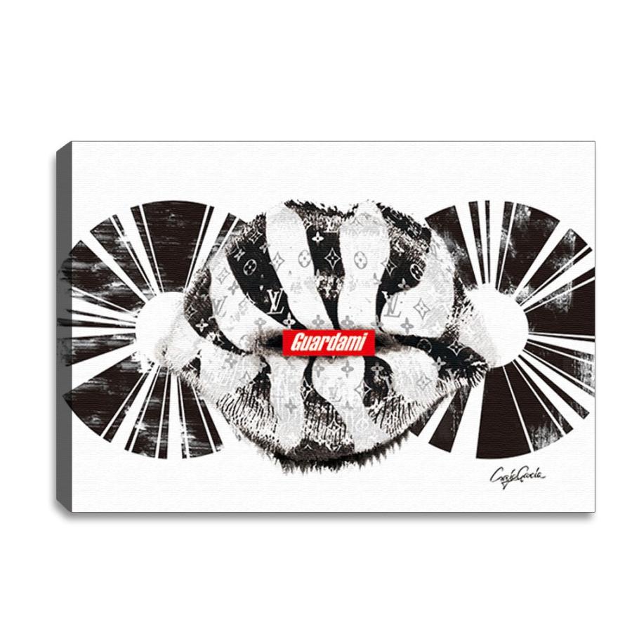 セットアップ キャンバスアート ブランド オマージュ ルイヴィトン P6 クレイグガルシア Lip C LV 01 ポスター