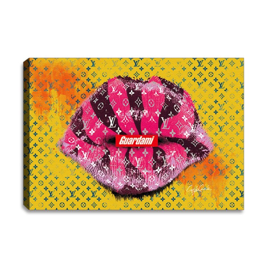 キャンバスアート ブランド オマージュ ルイヴィトン P6 クレイグガルシア LV Lip A 02 アートパネル ブランド